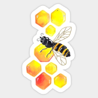 Cute Honey bees - Watercolor Sticker